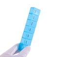 thumbnail image 5 of Unique Bargains 1 Pc 7 Grids Single Row Hung-Chain Pill Case Waterproof for Travel Clear Blue, 5 of 6