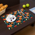 thumbnail image 2 of Placemat, Pioneer Flower Floral Print Pattern Place Mats Table Mat Set Of 2, PVC Washable Placemats for Party Kitchen Dining Decoration, 18x12 Inch, Fade Resistant, 2 of 6