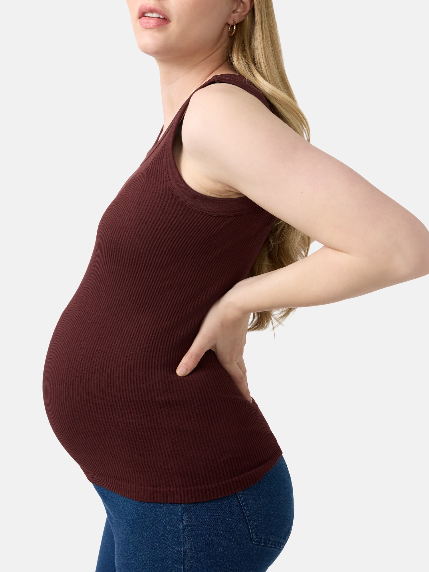 Ingrid & Isabel For Every Belly Women's Maternity Seamless Ribbed Tank Top, Sizes S-XXL