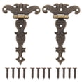 thumbnail image 4 of 2 unids retro decorativo zinc aleación tope bisagras antigua caja de madera bisagra (bronce), 4 of 6