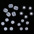 thumbnail image 2 of 100 Pieces 4 Size Earring Pads Silicone Comfort Earring Cushions for Clips on Earrings, Clear, 2 of 5