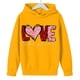 thumbnail image 3 of Sudadera con capucha y estampado de corazón de San Valentín, sudadera de manga larga para niños y niñas, chaqueta para niñas de talla mediana y grande., 3 of 7
