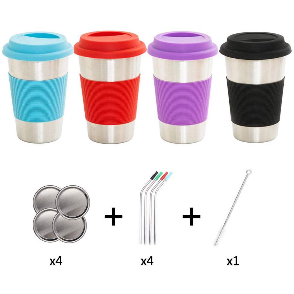Stainless Steel Cups, 16Oz Water Tumblers Stainless Steel Kids Drinking