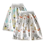 Heliisoer 2PCS Comfy Reusable Baby Diaper Skirt 1 Boy's Girl's Training