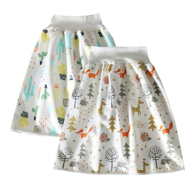Heliisoer 2PCS Comfy Reusable Baby Diaper Skirt 1 Boy's Girl's Training