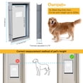 thumbnail image 6 of XL Aluminum Pet Dog Cat Door Ownpets Magnetic Locking Flap Screen Puppy Gate Frame for Screens, Glasses, Doors & Walls White, 6 of 8