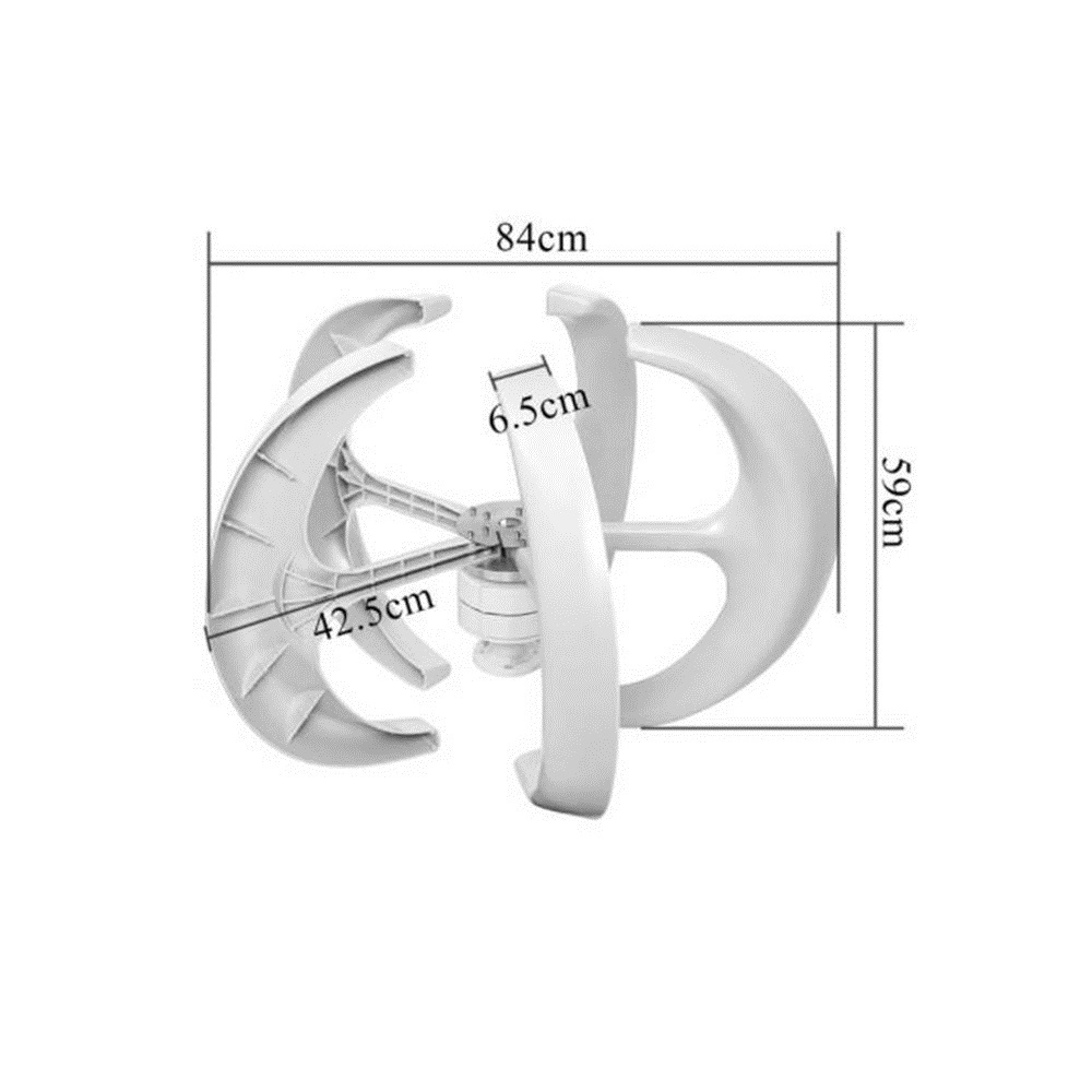 Vertical Wind Turbine Windmill 1000W 12v 24v Low Noise Wind Speed Start Rotation Free Energy With MPPT Charge Controller