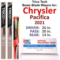 2021 Chrysler Pacifica Beam Blade Wipers (Set of 3) w/Rear Wiper