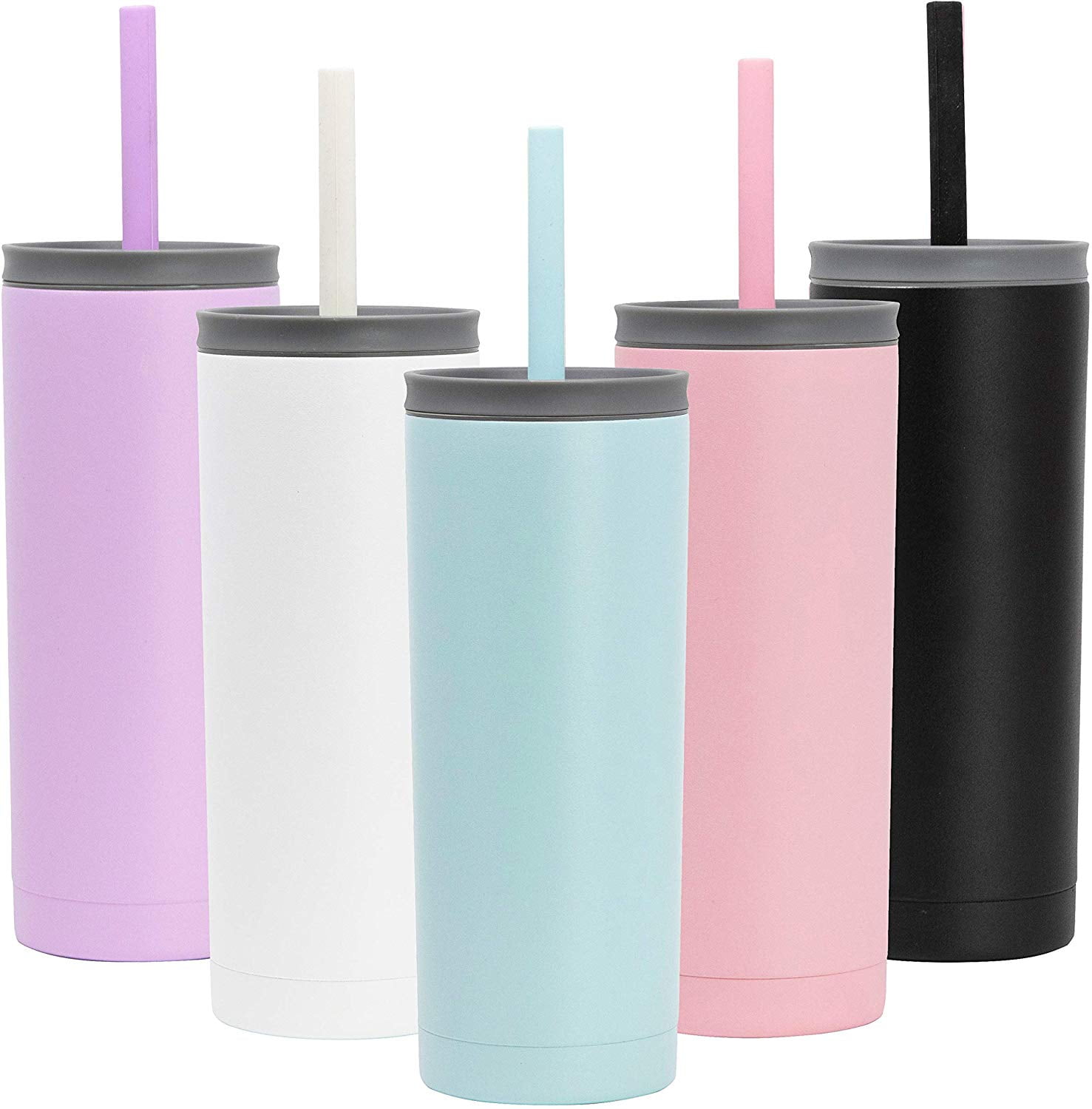 Stainless Steel Vacuum Insulated Tumbler 2 Lids Included Straw Lid