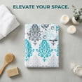 thumbnail image 7 of REGALWOVEN Bohemian Print Shower Curtain Sets, Waterproof Bath Curtain with 12 Hooks, Nature-Inspired Bathroom Decor Turquoise 71"W x 71"L, 7 of 7