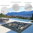 thumbnail image 3 of Navy Blue Flowers Outdoor Rug for Patio/Deck/Porch, Non-Slip Large Area Rug 4 x 6 Ft, Spring Floral Elegant Pastoral Botanical Indoor Outdoor Rugs Washable Area Rugs, Camping Rug Carpet Runner, 3 of 8