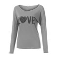 thumbnail image 4 of Mode Femme Pull Col en V Manches Longues Imprimé Loisirs, 4 of 8