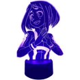 thumbnail image 1 of WJ 3D LED Lamp Ochako Uraraka Anime Night Light for Bedroom Decor Child Kids Birthday Gift, 16 Colors, with Remote Control Multicolor, 1 of 6