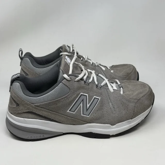 New Balance 608v5 Shoes Mens 10 4E Wide Gray Suede Walking Sneakers NO INSOLES