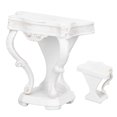 thumbnail image 1 of Buffet de Maison de Poupée, Table d'Appoint Style Rococo Blanc Haute Simulation pour Salon de Maison de Poupée pour Enfants, 1 of 8