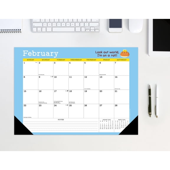 Punny Art of David Olenick 2026 17" x 12" Small Monthly Deskpad