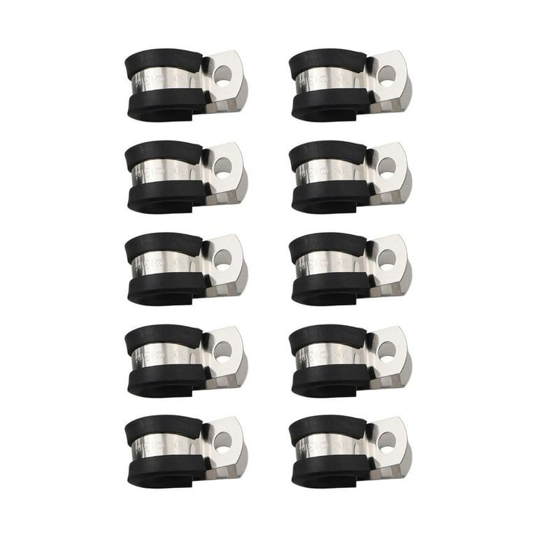 110pcs 6~45mm P Clips Cable Clamps Rubber Cushion Hose Pipe Clamp M6 Screws Kit | Australia