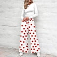 thumbnail image 6 of Petite Wide Leg Pants for Women Summer Palazzo Lounge Pants High Waist Boho Flowy Beach Vacation Trousers,S, 6 of 6
