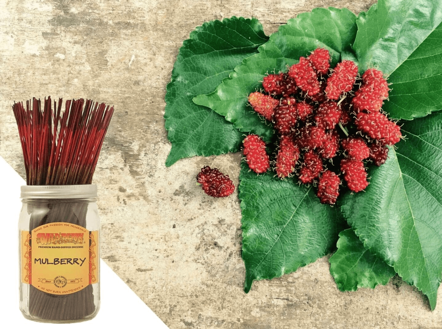 Wildberry Incense 11" Mulberry 100 Stick Pack, Jar Not Included