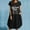 Black, variant on Lilgiuy Summer Sales Women's Dress Fashion Women Casual Round Neck Print Plus Size Pocket Dress