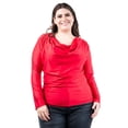 thumbnail image 1 of Blusa elegante de satén Roman Fashion Talla Extra 42 Rojo, 1 of 6
