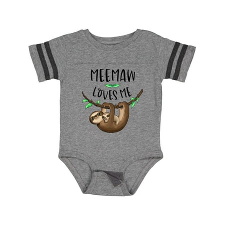 

Inktastic Meemaw Loves Me Cute Sloth and Baby Gift Baby Boy or Baby Girl Bodysuit