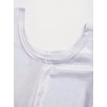 thumbnail image 5 of YONGHS Kids Girls Dance Jumpsuit Glitter Metallic Bell Bottomed Bodysuit Tank Long Unitard Silver 13-14, 5 of 7