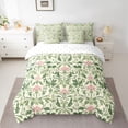 thumbnail image 2 of Homewish Chic Flowers 7pcs Bedding Comforter Set For Teens Female Girls,Spring Garden Queen Bedding Sets Super Cozy,Green Pink Queen Sheet Sets,Lightweight Room Decor,Reversible, 2 of 8