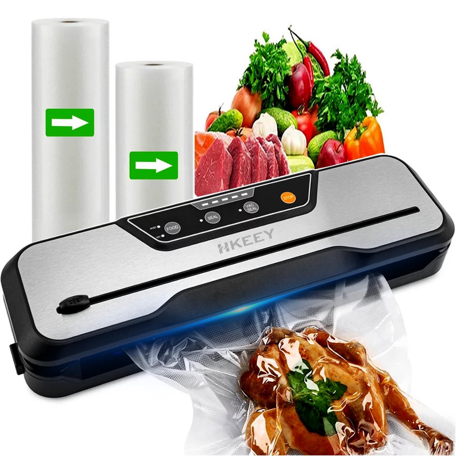 GERYON Vacuum Sealer Machine, Food Vacuum Sealer with Powerful Suction |  Slim Design | Easy to Use | Led Indicator Lights for Sous Vide, Meal Prep
