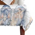 thumbnail image 4 of Coastal Eucalyptus Leaf Table Cloth Waterproof Tablecloths, Ocean Blue Gnomes Starfish Wood Grain Tablecloth Dining Table Cover for Kitchen Party Tabletop Outdoor, Rectangle Tablecloth 60x102 Inch, 4 of 9