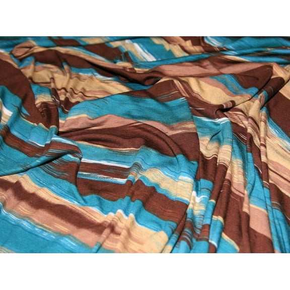 Minerva Mambo Rayon Jersey Stretch Knit Fabric Turquoise - per yard