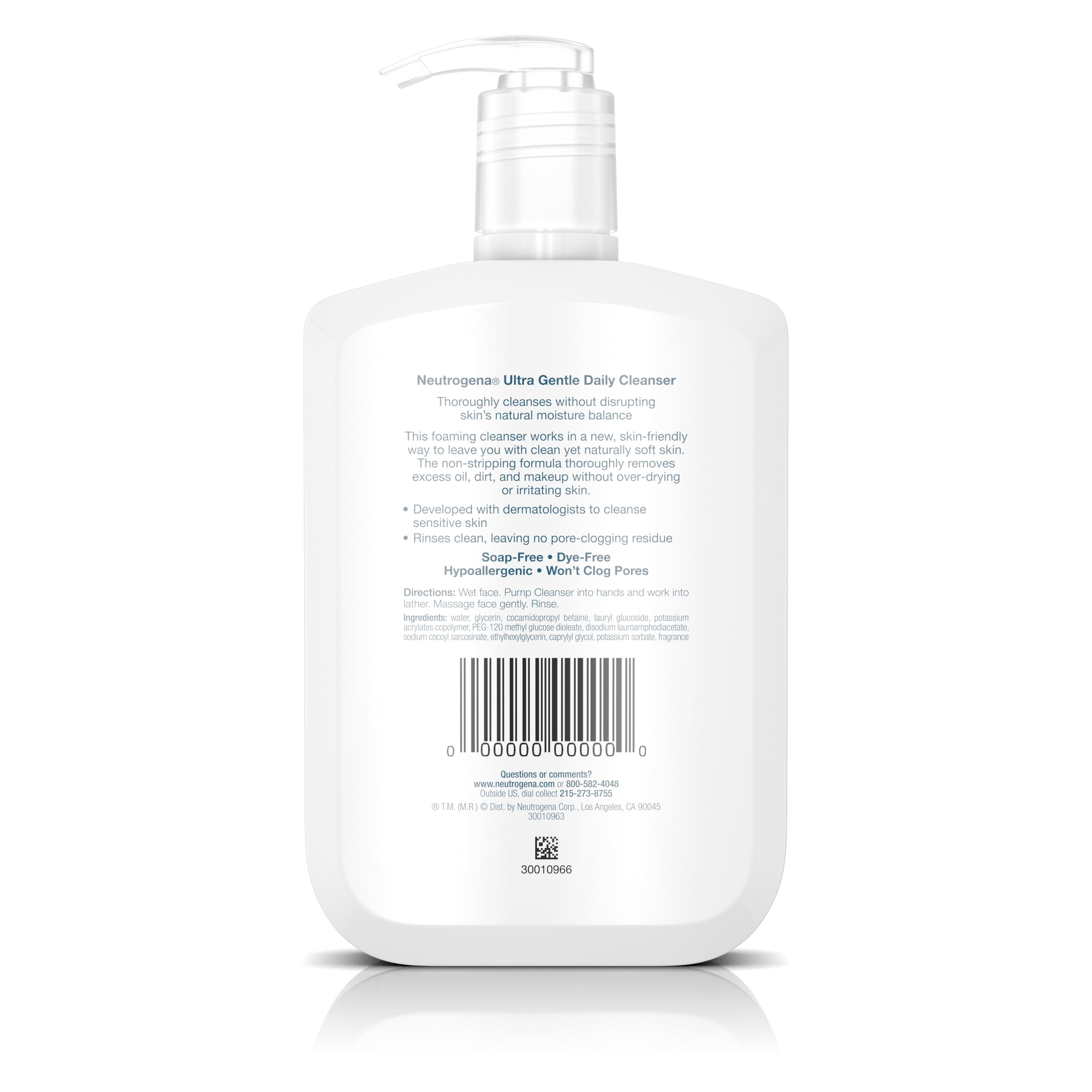 Neutrogena Ultra Gentle Daily Foaming Facial Cleanser, 12 fl. Oz - 2 Pack
