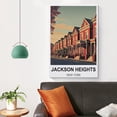 thumbnail image 4 of UENPHN Jackson Heights New York Vintage Travel Posters 16X24inch(40X60cm) Canvas Wall Posters And Art Prints Modern Home Bedroom Decor Posters, 4 of 4