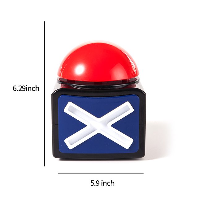 Botón de alarma de zumbador de respuesta de juego con luz de sonido Trivia Quiz Got Talent LingWen 8390612194498