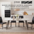 thumbnail image 2 of Ciphrias Dining Chairs Set of 4 Black PU Leather Padded Iron Legs for Dining Room, 2 of 8