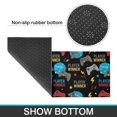 thumbnail image 5 of Game Controller Black Pattern Anti Fatigue Kitchen Rugs Set Of 2, Non Slip Washable Decorative Floor Mats for Kitchen Sink Laundry, 17"x30" and 17"x47", 5 of 5