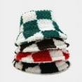 thumbnail image 2 of SikaFu Winter Arylic Warm Patchwork Plaid Bucket Hat Fisherman Outdoor Travel For Men And Women 189, 2 of 6