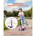 thumbnail image 4 of KFFKFF Kick Scooter for Kids Ages 3+, 3-Wheel Scooter with LED Wheels, Adjustable Handlebar, Sturdy Non-Slip Deck, Lightweight Aluminum Build for Boys & Girls up to 165 lbs, Pink, 4 of 9