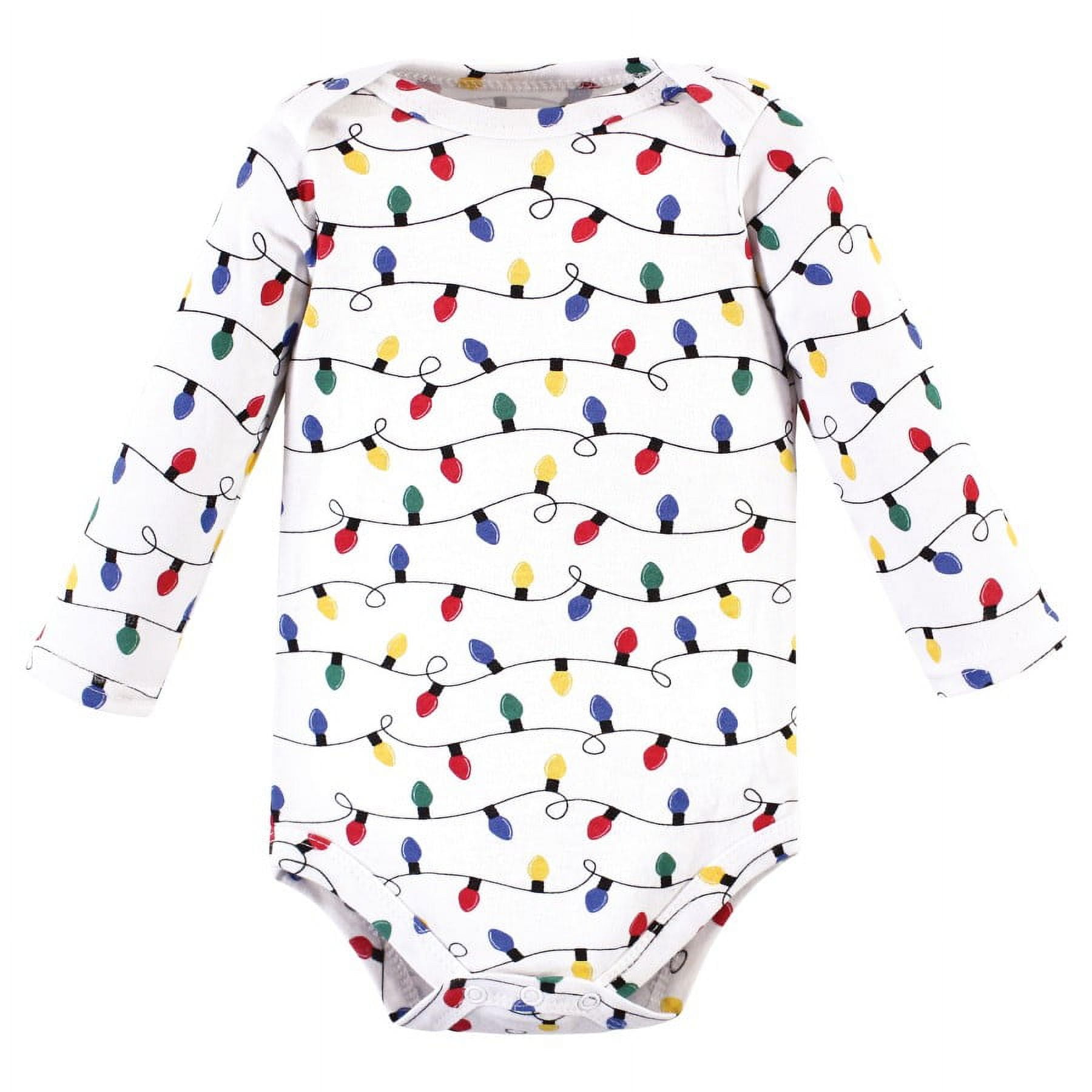 Hudson Baby Cotton Long-Sleeve Bodysuits, 3- Pack, Newborn- 24 Months