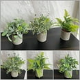 thumbnail image 5 of 3 Pack Mini Potted Artificial Plants, Small Fake Greenery Plants, Faux Plastic Plants Indoor Home Bath Farmhouse Office Room Desk Shelf Table Centerpieces Decor A, 5 of 5