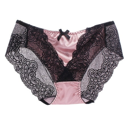 

DORKASM Bikini Underwear for Women See Through Hipster Seamless Sexy Low Rise Panties Pink 2XL