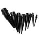 thumbnail image 1 of 8pcs De Enchufe De Estiramiento De Oreja Cónica De Expansión De Acrílico Negro Hombres Mujeres Yuyangstore Pendientes y Studs Men \ 's, 1 of 8
