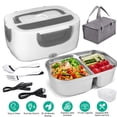 thumbnail image 4 of MDHAND Portable Electric Lunch Box, 1.5L Food Warmer for Car & Home with 12V/110V, Gray, 4 of 13
