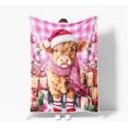 thumbnail image 4 of Manta navideña con diseño de vaca de las Tierras Altas, copos de nieve, para niños, cálidas decoraciones navideñas para el hogar, sofá cama, fiesta, decoración de Año Nuevo, manta polar roja, 4 of 8