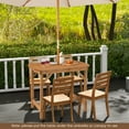 thumbnail image 3 of Costway Patio Outdoor Fir Wood Dining Table 1.5'' Umbrella Hole Backyard Garden Natural, 3 of 10