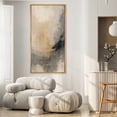 thumbnail image 3 of Large Framed Canvas Art Neutral Abstract Print for Modern Living Room Bedroom Wall Decor - 60"x30" Natural Framed, 3 of 7