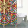 thumbnail image 4 of Wildflower Boho Shower Curtain 72x72, Quick-Dry Polyester with Plastic Rings, Artistic Daisy Print for Spring Bathroom Decor, 4 of 5