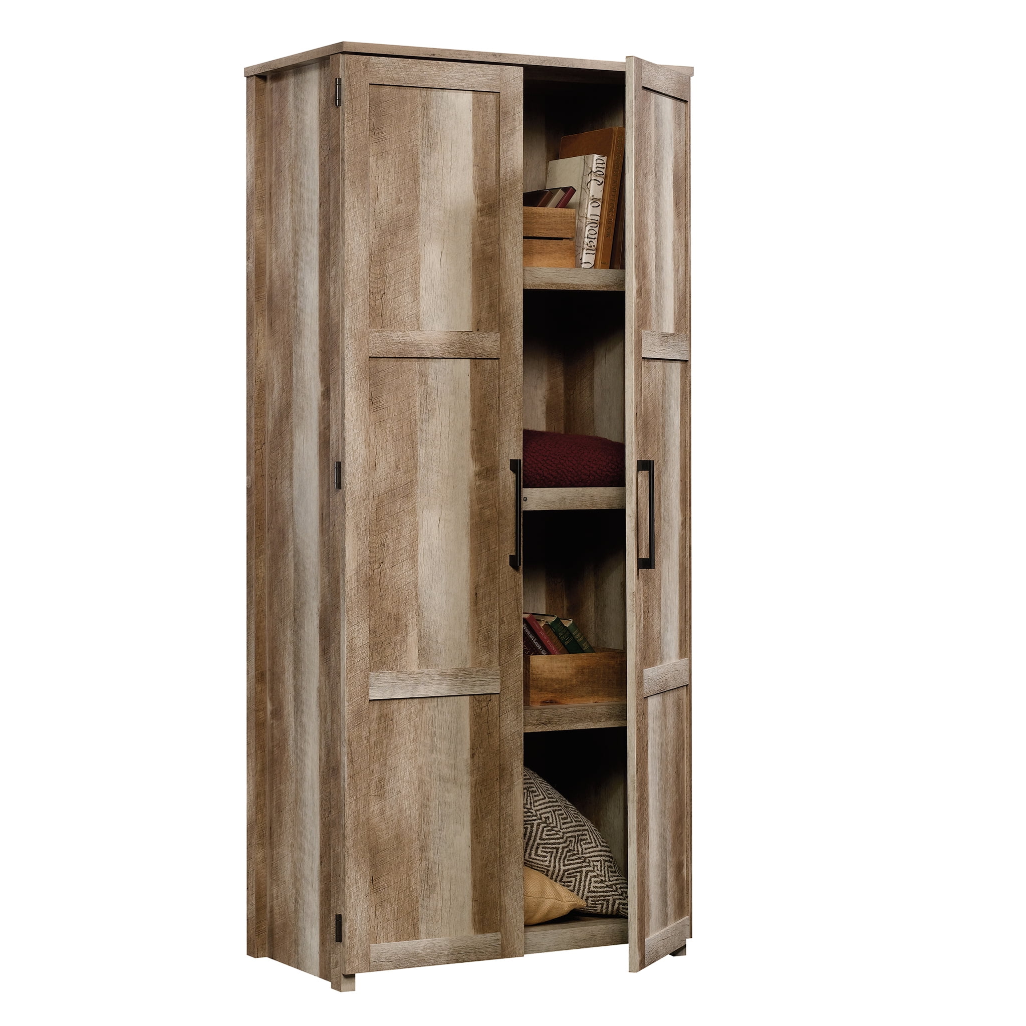 Salt Oak Pantry Storage Cabinet Wooden Laundry Closet Office Organizer Cupboard 