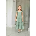 thumbnail image 3 of Arshiner Girls Maxi Summer Short Flutter Sleeve Casual Dress with Pockets for 13-14 Years, 3 of 8