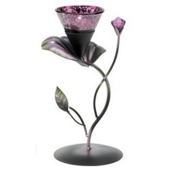 10001118 Lilac Lily Pad Tealight Holder